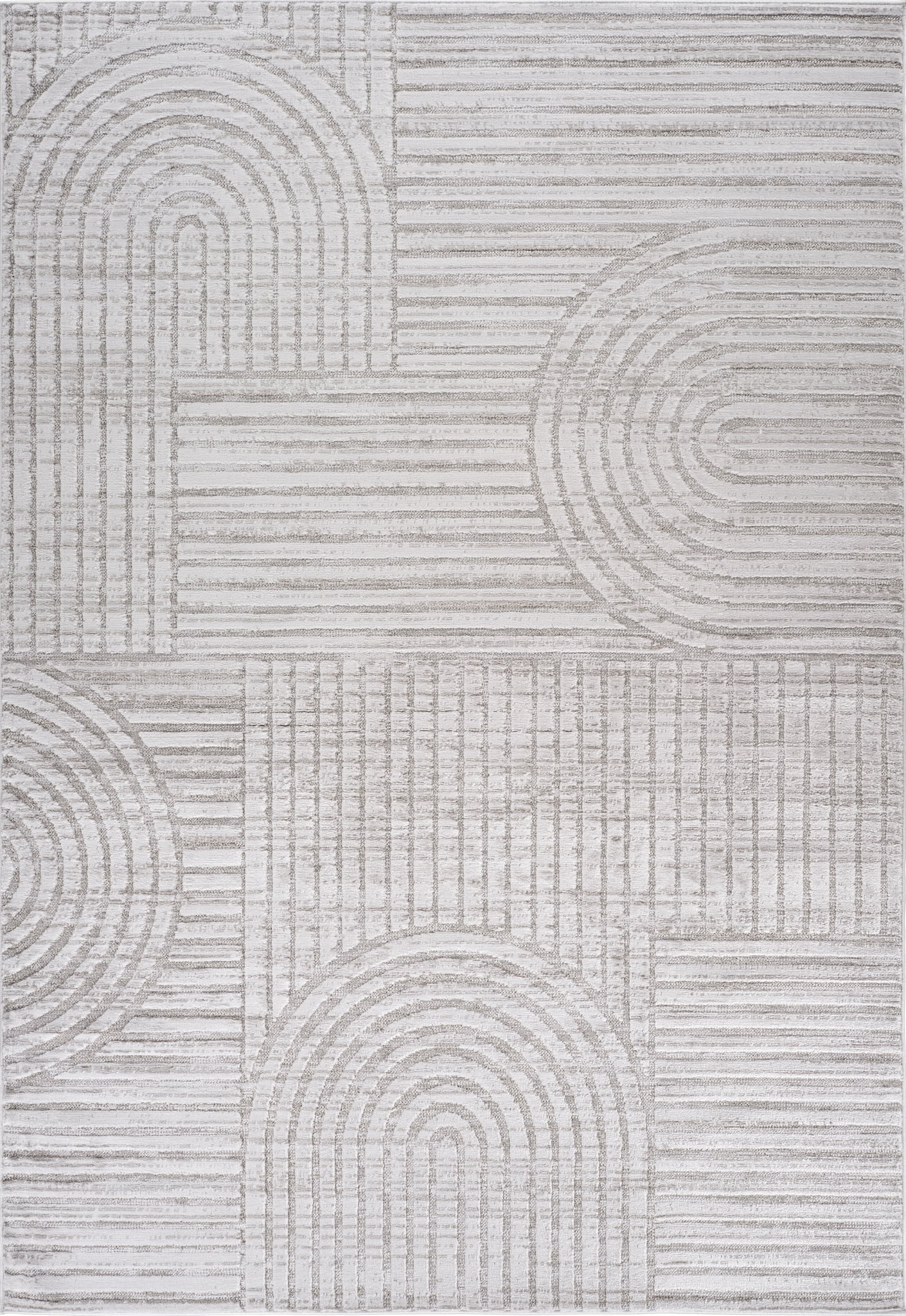 Rug Branch Astra Modern Indoor Area Rug, Grey , Geometric - Living Room, Bedroom, Dining Room, and Kitchen