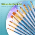 thumbnail image 6 of Nylon Hair Wooden Handle Artist Paint Brush Set Professional Oil Watercolor Acrylic Painting Brushes 3/6/10/12Pcs Art Supplies 10Pcs Purple Set, 6 of 6