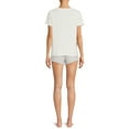 thumbnail image 3 of Grayson Social Women's and Women's Plus Short Sleeve T-Shirt and Shorts Sleep Set, 2-Piece, 3 of 5