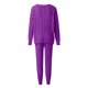 thumbnail image 5 of Puntoco Conjuntos de traje de ropa de estar por casa de 2 piezas cálidos de punto con cuello redondo y cuello redondo para mujer Puntoco Puntoco-6354, 5 of 6