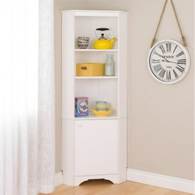 Prepac Elite Tall 2 Door Corner Storage Cabinet White Walmart