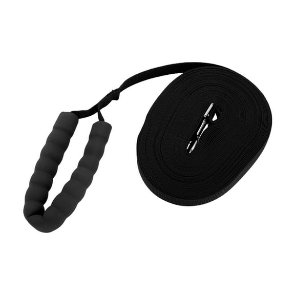 Training Dog Leash 49.2ft Long Puppy Leashes with Foam Handle for Small Medium Dogs Puppy Black