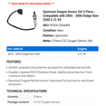 thumbnail image 2 of Upstream Oxygen Sensor Set 2 Piece - Compatible with 2005 - 2006 Dodge Ram 2500 5.7L V8, 2 of 2