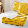 thumbnail image 4 of Erosebridal Ocean Anchor Twin Quilt Set, Sea Stripe Twin Coverlet Set 2 Pieces, 1 Bedspread and 1 Pillowcase, 4 of 7
