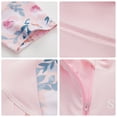 thumbnail image 3 of REDARER Girls Floral Sleeve Swim Dress with Half Zip Front UPF 50+ One Piece Skirted Swimsuit,7-8 Years, 3 of 8