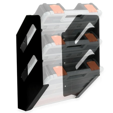 Iron Forge Tools Small Parts Organizer Box Bracket Kit for Work Van Storage – Fits 3 Small 1.75-3 in. depth Tool Box Organizer Wall Mount Shelving