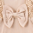 thumbnail image 6 of LAPAKIDS Infant Baby Girl Romper Summer Girls Outfits 9-12Months Lace Bow Tie Jumpsuit Bodysuit with Headband, 6 of 7