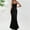 Black, variant on Tbopshirt Wedding Guest Dresses for Women,Women's Fashion Sleeveless V-Neck Solid Color Strap Dress