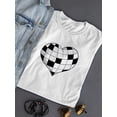 thumbnail image 3 of Crosswords Heart T-Shirt Women -Engin Selcuk Designs, Female Small, 3 of 4