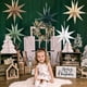 thumbnail image 3 of Faroles de Papel Estrella de 9 Puntas SUNBEAUTY Verde Salvia 30 cm Navidad x5, 3 of 7