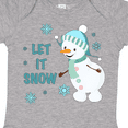 thumbnail image 4 of Inktastic Let It Snow Snowman Boys or Girls Baby Bodysuit, 4 of 5
