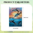 thumbnail image 6 of ONETECH Funny Golf Towel for Men 24x16in Dolphins Sunset Colorful Sky 2PC, 6 of 7