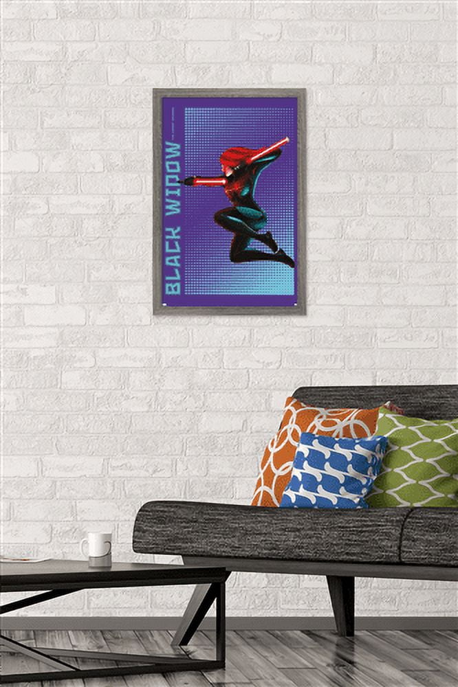 Marvel Shape of a Hero - Black Widow Wall Poster, 14.725" x 22.375", Framed
