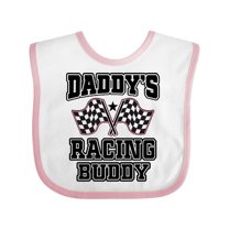 Inktastic Racing Buddy Girls Car Flags Girls Baby Bib