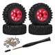 thumbnail image 1 of 4 piezas 1/30 RC Car Wheels and Tires Accessories Robusto Coche RC de alto rendimiento Rojo, 1 of 9