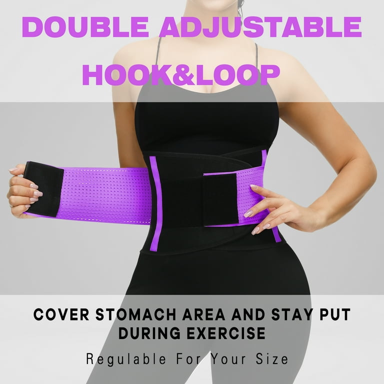 VENUZOR Waist Trainer Belt for Women Slimming Body Shaper Back Braces Sauna Hot Sweat Trimmer Control Waist Cincher Workout Girdle Slim Band Sculpt Touch Waist Trainer Walmart