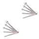 thumbnail image 4 of Paquete de 5 Cucharas medidoras Injueey de acero inoxidable con mango largo Plata 5 uds cabeza redondeada, 4 of 6