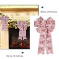 thumbnail image 2 of Lazos grandes con lazo, adornos para árbol de Navidad, decoración de regalo para fiestas navideñas (rosa) (1 unidad), 2 of 4