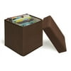 Badger Basket Kid's Folding Storage Seat - Brown