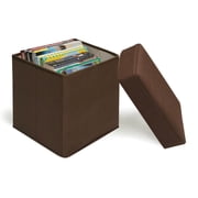 Badger Basket Kid's Folding Storage Seat - Brown