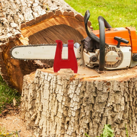 FRCOLOR Stump Vise Adjustable Chainsaw Vise for Sharpening Portable Stump Vise for Chainsaw Chain Maintenance Essential Chainsaw Accessory for On-the-Go Use