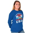 thumbnail image 4 of Retro Cartoon Head Over Heels for USA Long Sleeve TShirt Men Women Brisco Brands S, 4 of 6