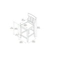 thumbnail image 3 of Linon Torino Wood Slat Back 30" Bar Stool in Cherry, 3 of 3