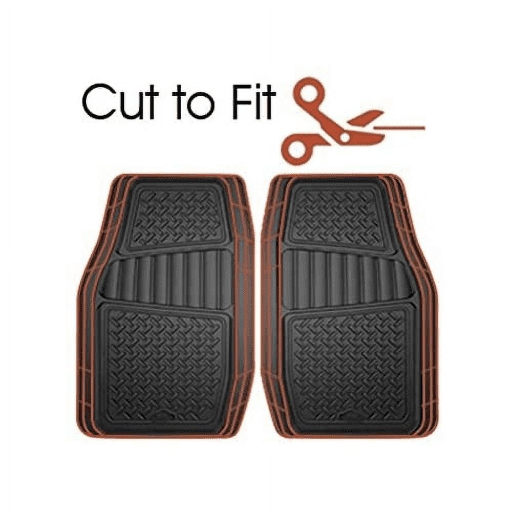 Armor All 2-Piece Rubber Floor Mat for Truck or SUV Black, 78830