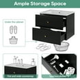 thumbnail image 6 of 24-Inch Wall Mounted Bathroom Vanity with 2 Drawers - Ideal for Small Bathrooms, 6 of 22