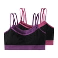 thumbnail image 2 of qelini Plus Size Sports Bra for Women 2 Pack Thin Strap Breathable Bralettes Side Support Everyday Tshirt Bra, 2 of 8