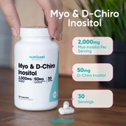 Nutricost Myo Inositol & D-Chiro Inositol Supplement for Women 2000mg, 120 Capsules, 30 Servings