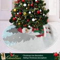 thumbnail image 6 of FMSHPON Santa Claus Xmas Christmas Tree Skirt Stand Mat for Holiday Party Decoration Indoor Outdoor 48 inches, 6 of 6
