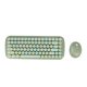 thumbnail image 1 of Juego de teclado y mouse inalámbricos, mouse y teclado verde Tecla redonda compacta ergonómica retro, para computadoras de escritorio, Eigraketly EL013153-02, 1 of 4