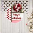 thumbnail image 4 of Valentines Day Door Sign Wooden Sign Love Wall Hanging, Happy Valentines Day Decor for Front Door Rustic Farmhouse Home Decorations Hanging Decor, 4 of 5