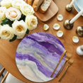 thumbnail image 2 of Purple Coastal Round 13 Inch Placemats Set of 4, Summer Beach Nautical Abstract Art HeatResistant Non Slip Place Mats for Dining Table, Wipeable Braided Kitchen Table Mats for Housewarming, 2 of 9