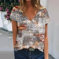 thumbnail image 2 of Gibobby Camisetas de verano para mujer Túnica holgada para mujer, camisetas informales verano, camiseta Floral manga corta con cuello redondo, blusa holga(U,XL), 2 of 4
