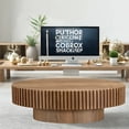 thumbnail image 6 of HIUU Modern Coffee Table with Solid Wood and MDF Base (Walnut),Fluted Coffee Table, 6 of 8