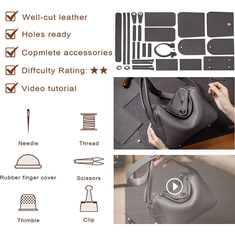  POPSEWING Leather Crossbody DIY Bag Kit, Designer