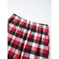 thumbnail image 6 of Christmas Family Pajamas Matching Set Elk Print Plaid Pajamas Sleepwear Pjs with Dog, 6 of 10