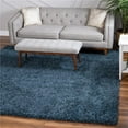 thumbnail image 1 of Unique Loom 3145913 8 x 8 ft. Davos Shag Square Rug, Marine Blue, 1 of 2