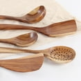 thumbnail image 2 of Eco-Friendly Moré Wood Cooking Utensil Set with Long Handle – Non-Stick Safe Spatulas & Salad Spoon for Stir-Fries, Pancakes, and Kitchen Versatility, Customizable with Engraved LOGO, 2 of 5