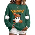 thumbnail image 2 of Halloween Womens Sweatshirt Crew Neck Spooky Season Cute Ghost Pumpkin Long Sleeve Pullover Sweatshirts Retro Fall Clothes for Women, 2 of 4