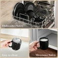 thumbnail image 5 of Malacasa Stoneware Coffee Mugs Set, 12 oz Coffee Cups Set of 4, Dishwasher & Microwave Safe, Black, 5 of 9