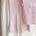 thumbnail image 4 of HCNTES Toddler Girls Clothes 18M 24M 2T 3T 4T Summer Outfits Baby Ruffled Sleeve Butterfly-Print Vest Top + Flared Pants Sets, 4 of 5