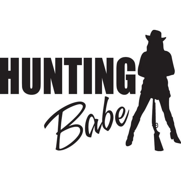 Do It Yourself Wall Decal Sticker Hunting Babe Girls Bed Room Size: 14 X28"