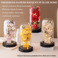 thumbnail image 3 of FTCBJJA Flowers Roses Gifts for Women, Forever Real Preserved Roses in Glass Dome for All Occasions, Valentines, Anniversary, Thanksgiving, Blue, 3 of 7