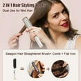 thumbnail image 2 of Cepillo alisador de pelo de aniones, peine para alisar el cabello con iones negativos, peine con anillo de cepillo caliente con pantalla LED, antiescaldaduras, 2 of 5