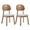Gray+Walnut, variant on GZXS Mid-Century Modern Dining Chairs Set of 2, Solid Wood Accent Side Chairs with Curved Backrest and PU Upholstered Seat, for Kitchen, Living Room, Cafe (Black+Walnut)