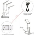 thumbnail image 6 of Foldable LED Desk, Super Bright LED Portable Desk Lamp, Foldable, Touch Sensitive Control, 3 Levels Adjustable Brightness Battery and USB Powered for Travel Reading Studing Home Office School, 6 of 7