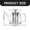 thumbnail image 3 of HmNPlay Glass,Bottle Glass Teapot Stove Clear Teapot With Removable Filter Infuser Loose Teapot And Flowering Tea, 3 of 9